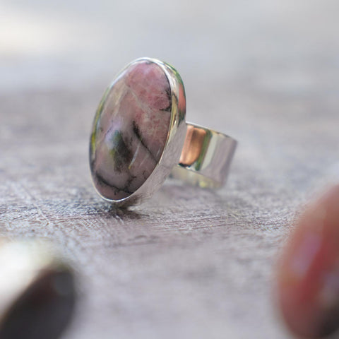 Natalie Rhodonite Rings
