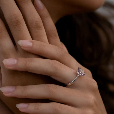 Light Amethyst Ring | Mala Elements