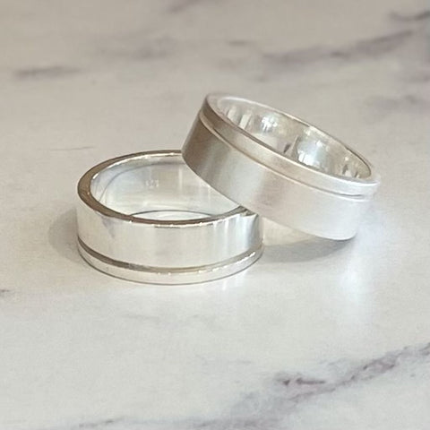 Men's Silver Ridge Rings