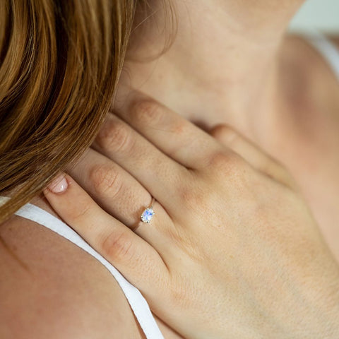 Moonstone Silver Rings | Fine Silver Rings | Mala Elements