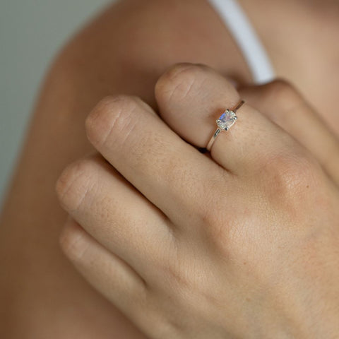 Moonstone Silver Rings | Fine Silver Rings | Mala Elements