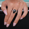 Natalie Black Spinel Ring in Sterling Silver