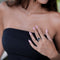 Natalie Black Spinel Ring in Sterling Silver