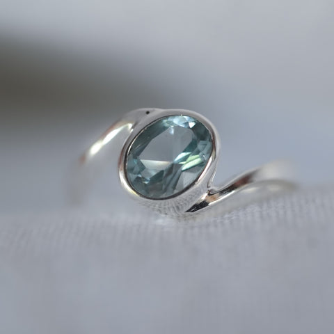 Blue Topaz Wave Ring
