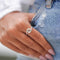 White Topaz Wave Ring