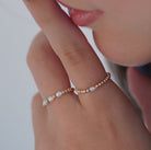 Pearl and Gold Bead Rings | Mala Elements