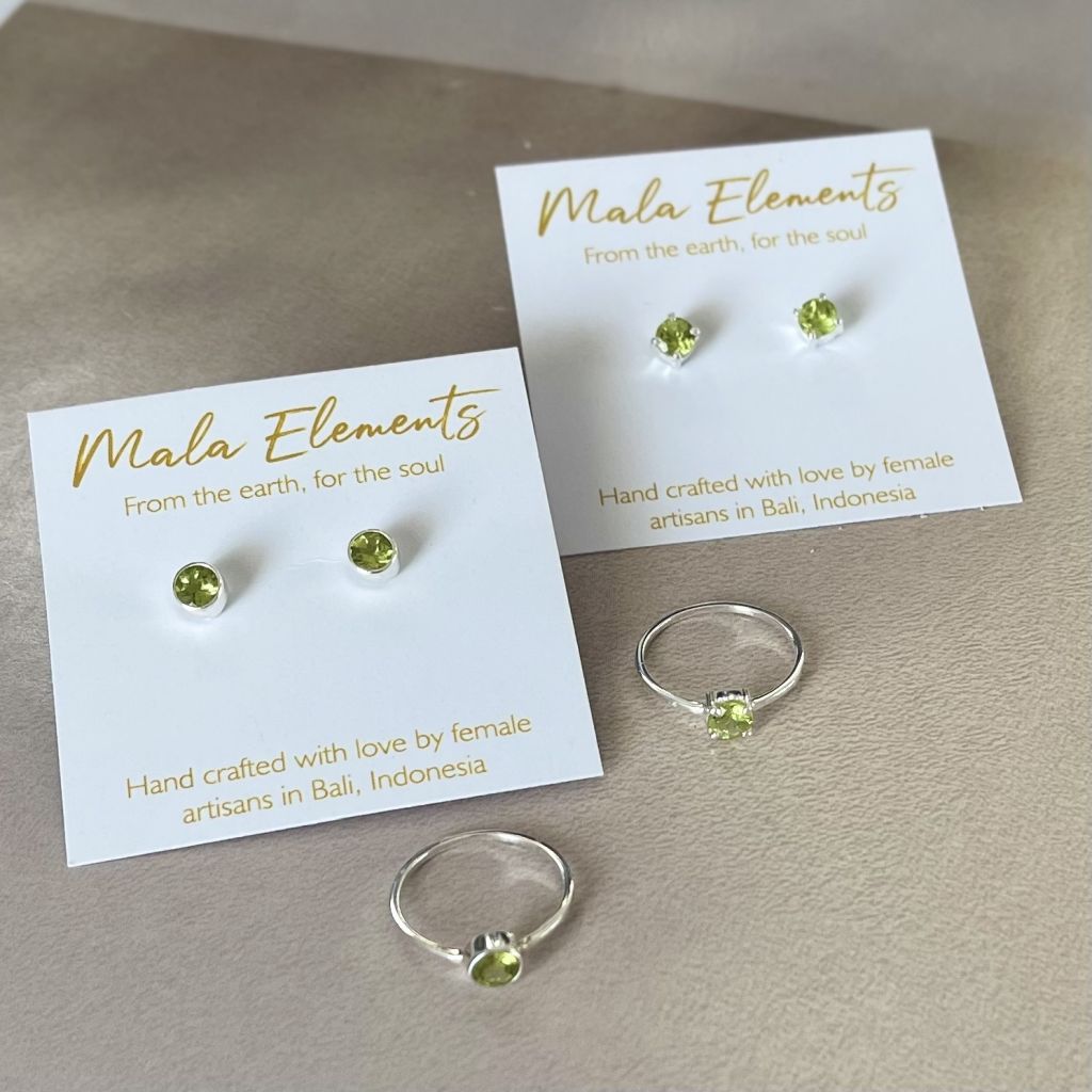 Peridot Silver Rings | Fine Silver Rings | Mala Elements