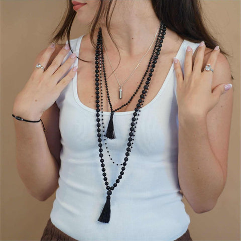 Lava Stone Necklace | Determined Me Mala | Mala Elements