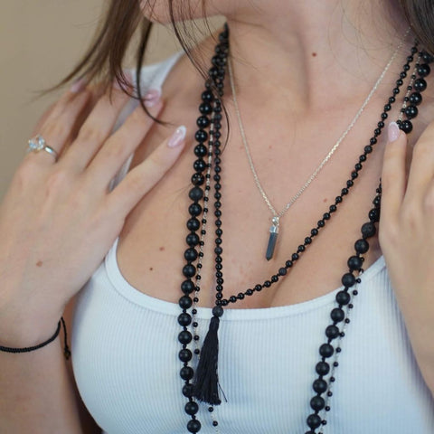 Lava Stone Necklace | Determined Me Mala | Mala Elements