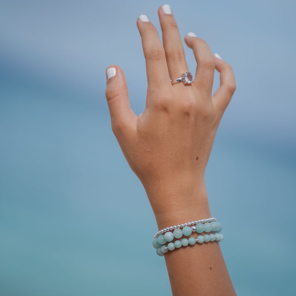 Amazonite Crystal Bracelet | Sandy Bay Bracelets | Mala Elements