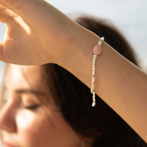 Pink Opal Bracelet | Pink Riley Bracelet | Mala Elements