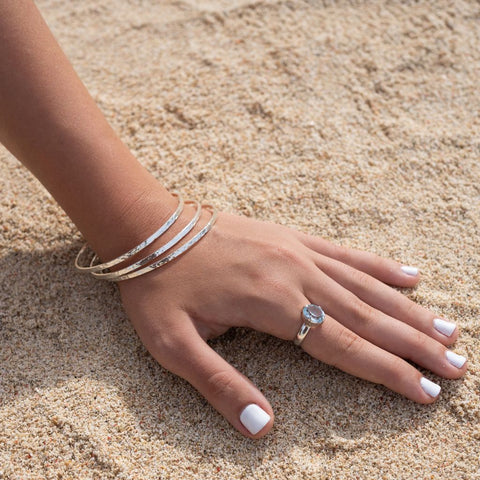 Silver Bangle Bracelets | The Traveller Bangle | Mala Elements