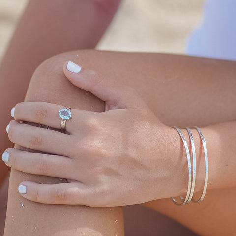 Silver Bangle Bracelets | The Traveller Bangle | Mala Elements