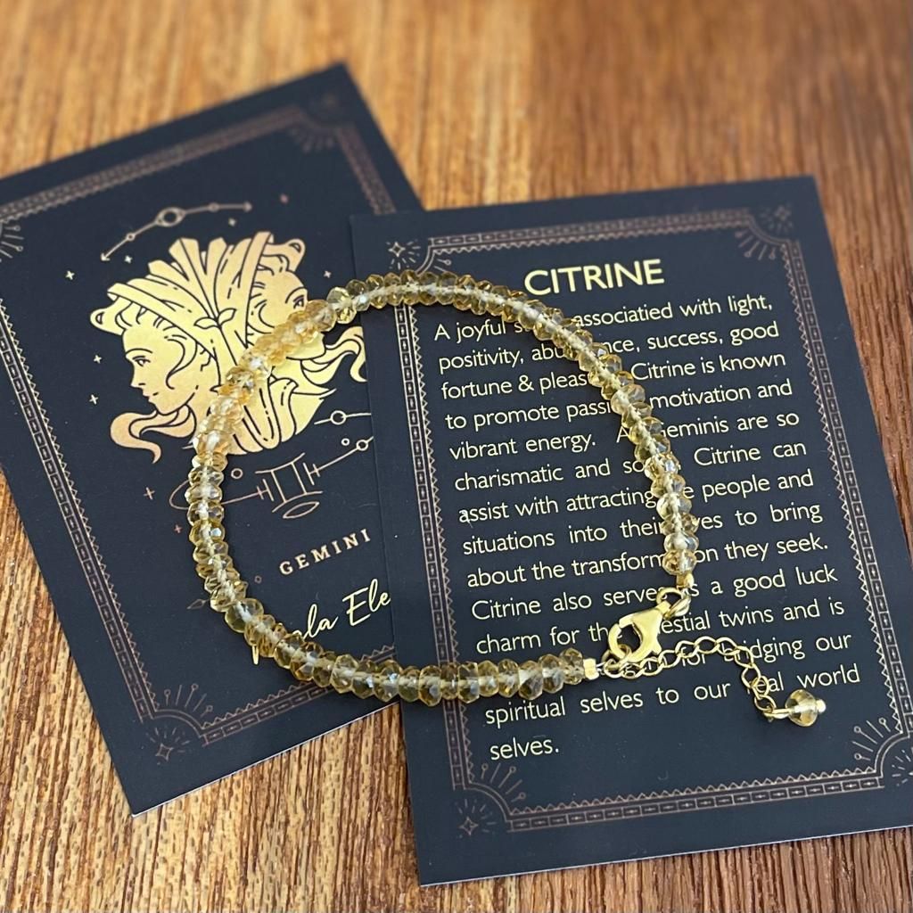 Gold Citrine Bracelet | Mala Elements