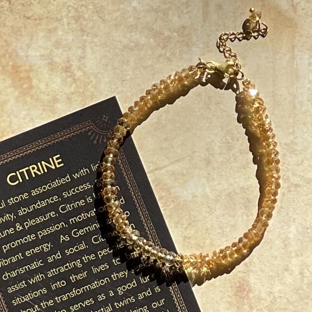 Gold Citrine Bracelet | Mala Elements