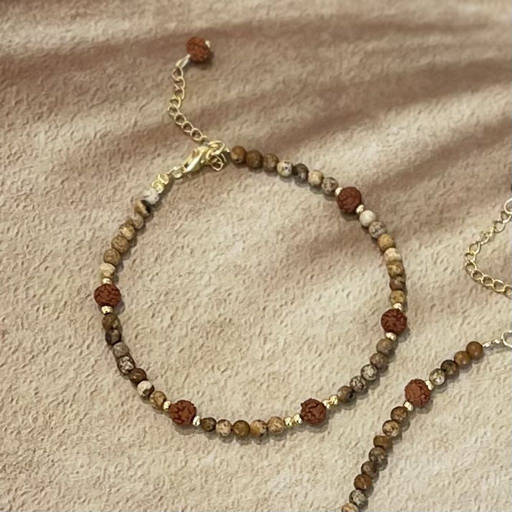 Gold Rudraksha Bracelet | Mala Elements