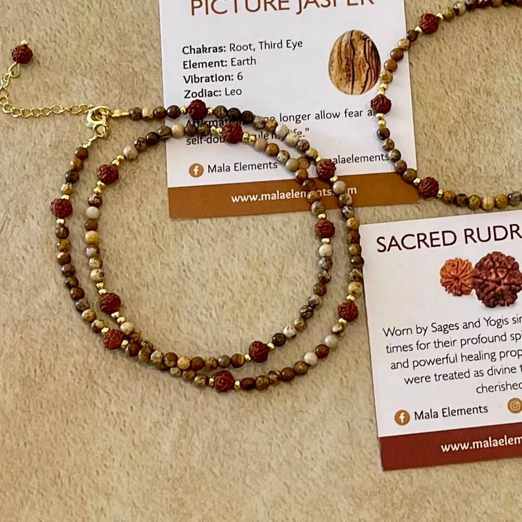 Gold Rudraksha Bracelet | Mala Elements