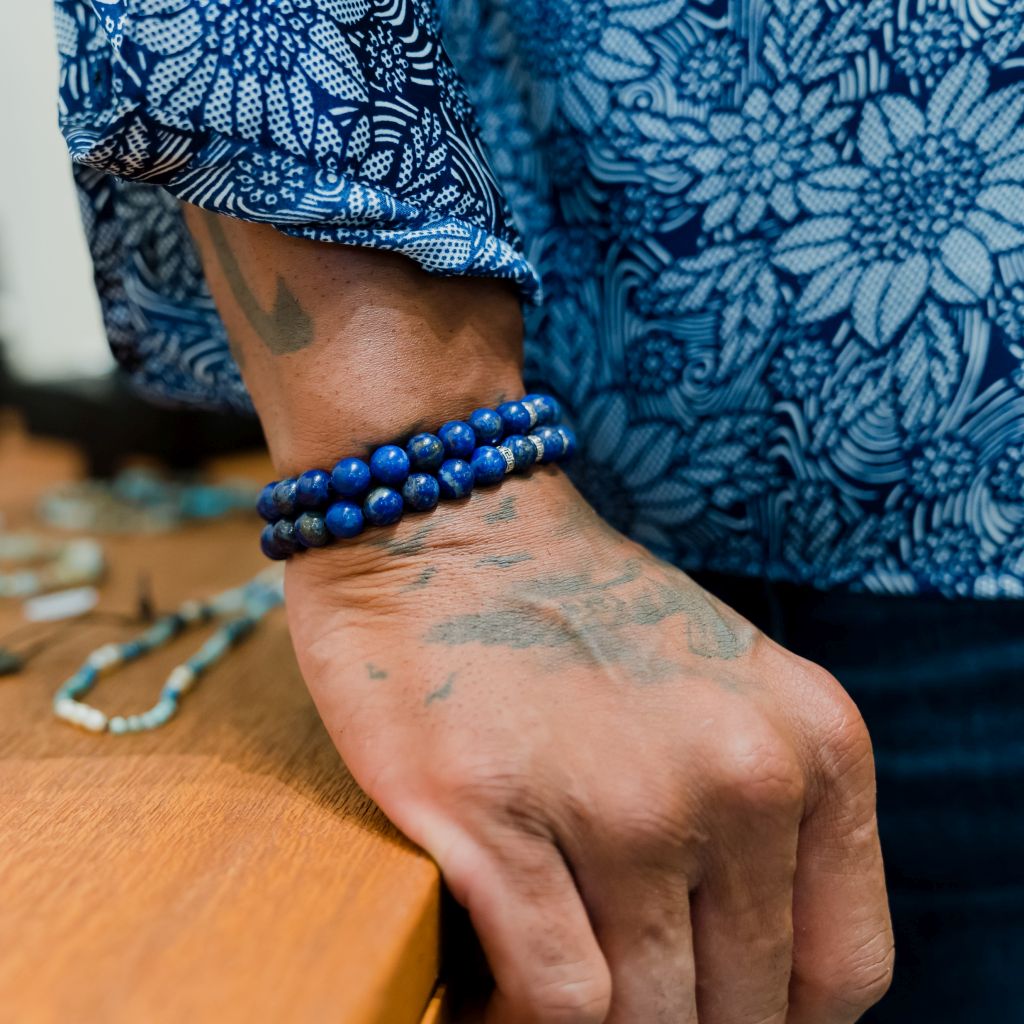 Men's Blue Bracelets | Lapiz Lazuli Bracelets | Mala Elements