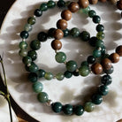 Moss Agate Bracelets | Agate bracelet Bundle | Mala Elements