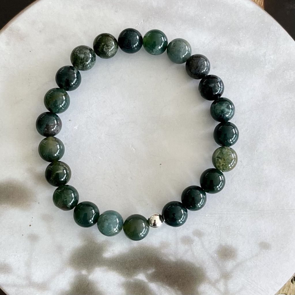 Moss Agate Bracelets | Agate bracelet Bundle | Mala Elements