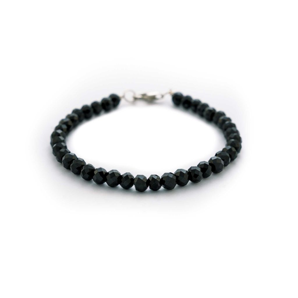 Unisex Spinel Bracelet | Black Spinel Bracelet | Mala Elements
