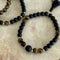 Tiger Eye Bracelet | Onyx Crowned Stack | Mala Elements