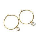 Diamond Hoop Earrings | Herkimer Hoop Earrings | Mala Elements