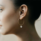 Diamond Hoop Earrings | Herkimer Hoop Earrings | Mala Elements
