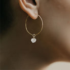 Diamond Hoop Earrings | Herkimer Hoop Earrings | Mala Elements