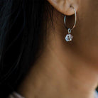 Diamond Hoop Earrings | Herkimer Hoop Earrings | Mala Elements