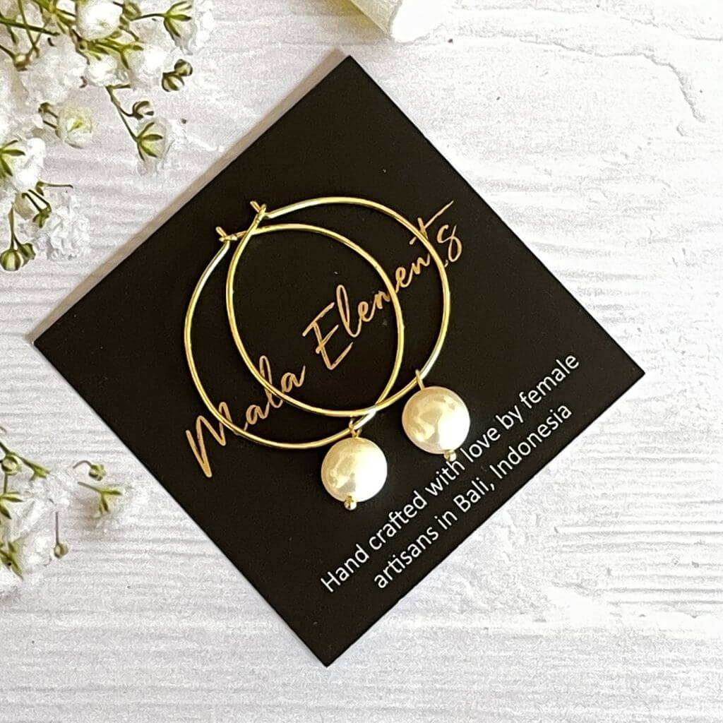 Pearl Drop Earrings | Freshwater Drop Earrings | Mala Elements