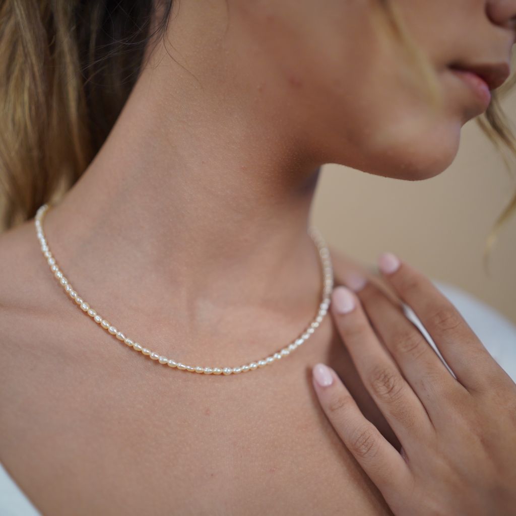 Freshwater Pearl Necklace | Fine Pearl Necklace | Mala Elements