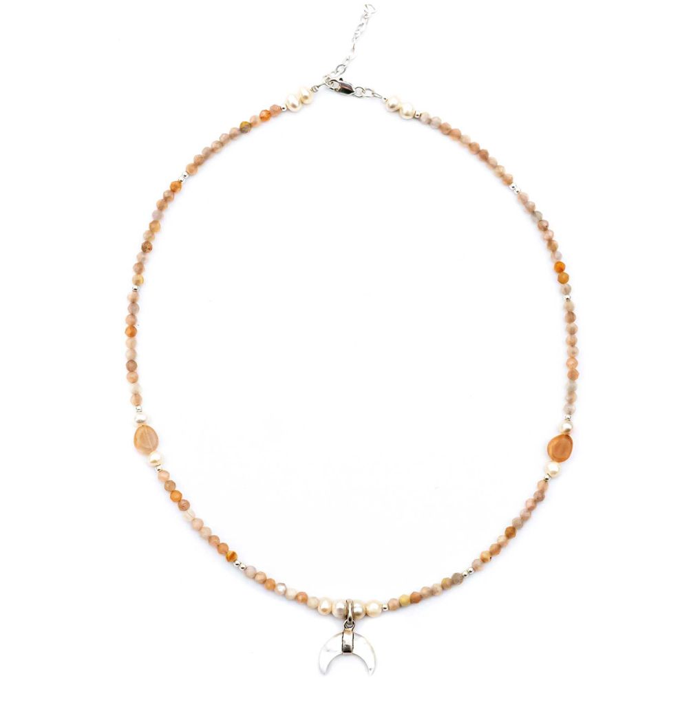 Freshwater Moonstone Necklace | Mala Elements