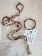 Rose Quartz Mala Necklace | Mala Elements
