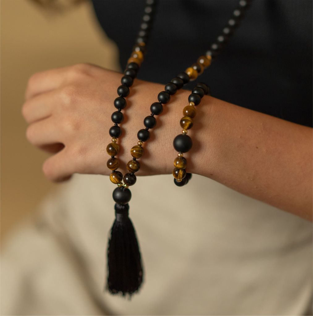 Onyx Beads Mala | Onyx Mala Necklace | Mala Elements