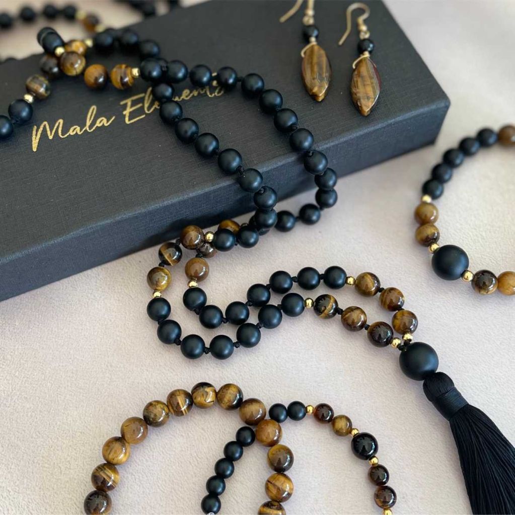 Onyx Beads Mala | Onyx Mala Necklace | Mala Elements