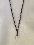 Clear Crystal Necklace | Amethyst Crystal Necklace | Mala Elements
