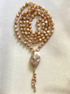 Divine Feminine Necklace | Flower Agate Mala | Mala Elements