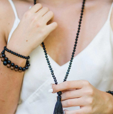 Lava Stone Necklace | Determined Me Mala | Mala Elements