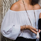 Smoky Quartz Beaded Necklace | Mala Elements