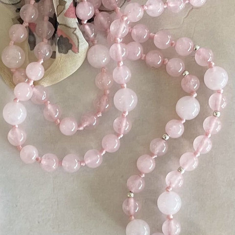 Chandra Rose Quartz Mala | Mala Elements