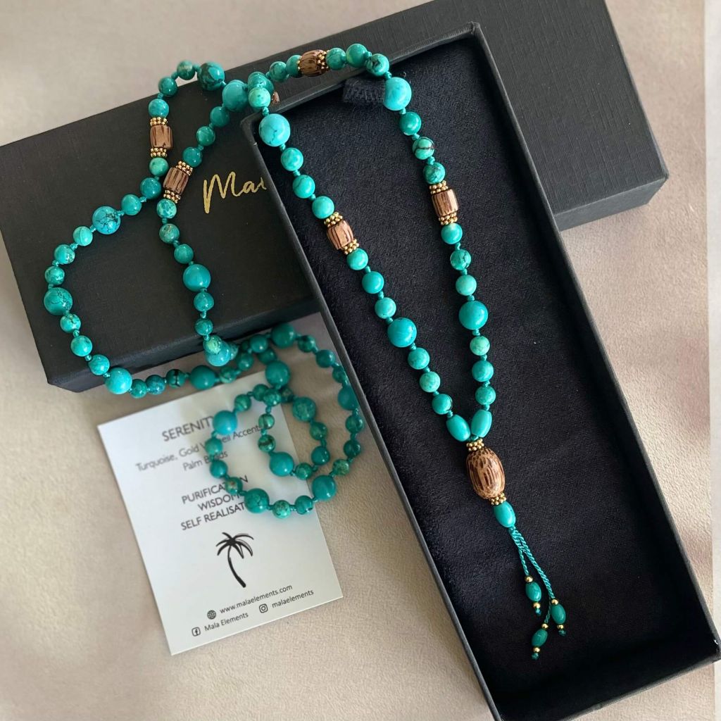 Turquoise Mala Beads | Serenity Turquoise Mala | Mala Elements