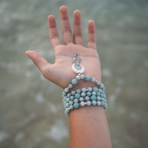 Chandra Amazonite Mala | Mala and Bracelet | Mala Elements