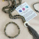 Labradorite Moon Mala | Stone Mala and Bracelet | Mala Elements