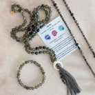 Labradorite Moon Mala | Stone Mala and Bracelet | Mala Elements