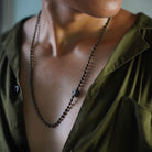 Pyrite Stone Necklace | Pyrite Mala Necklace | Mala Elements