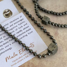 Pyrite Stone Necklace | Pyrite Mala Necklace | Mala Elements