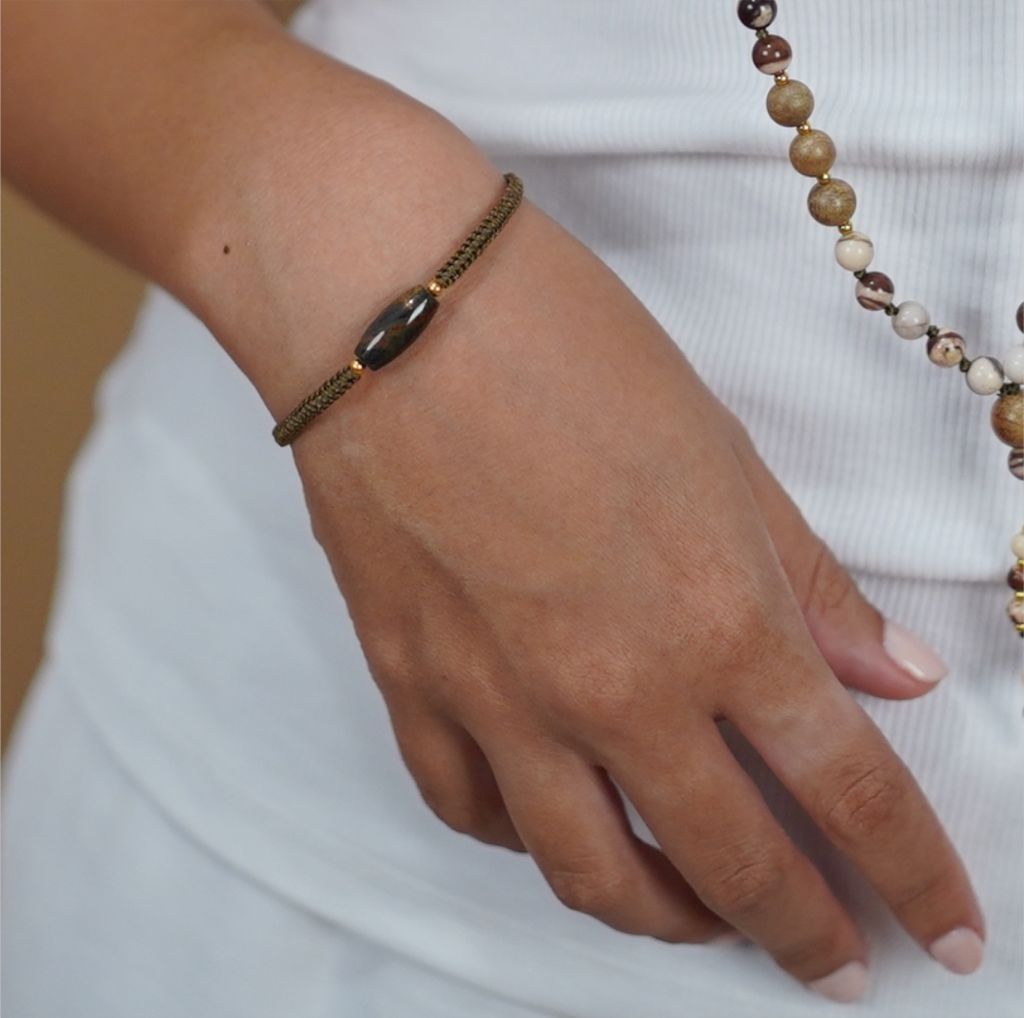 Pietersite Handwoven Bracelet | Mala Elements