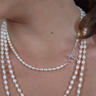 Pearl Fob Necklace | Rice Pearl Fob Necklace | Mala Elements