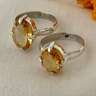 Women's Citrine Rings | Mini Citrine Rings | Mala Elements